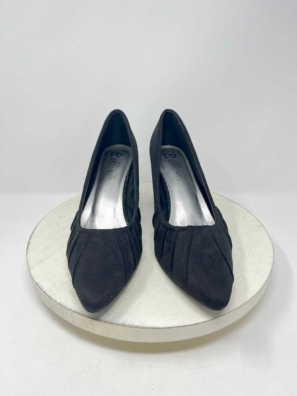 Bellini Size 11W Black Faux Suede Pumps - image 2