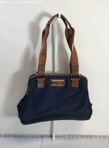 Calvin Klein Magnetic/ Zip Closure Purse Blue/Brow