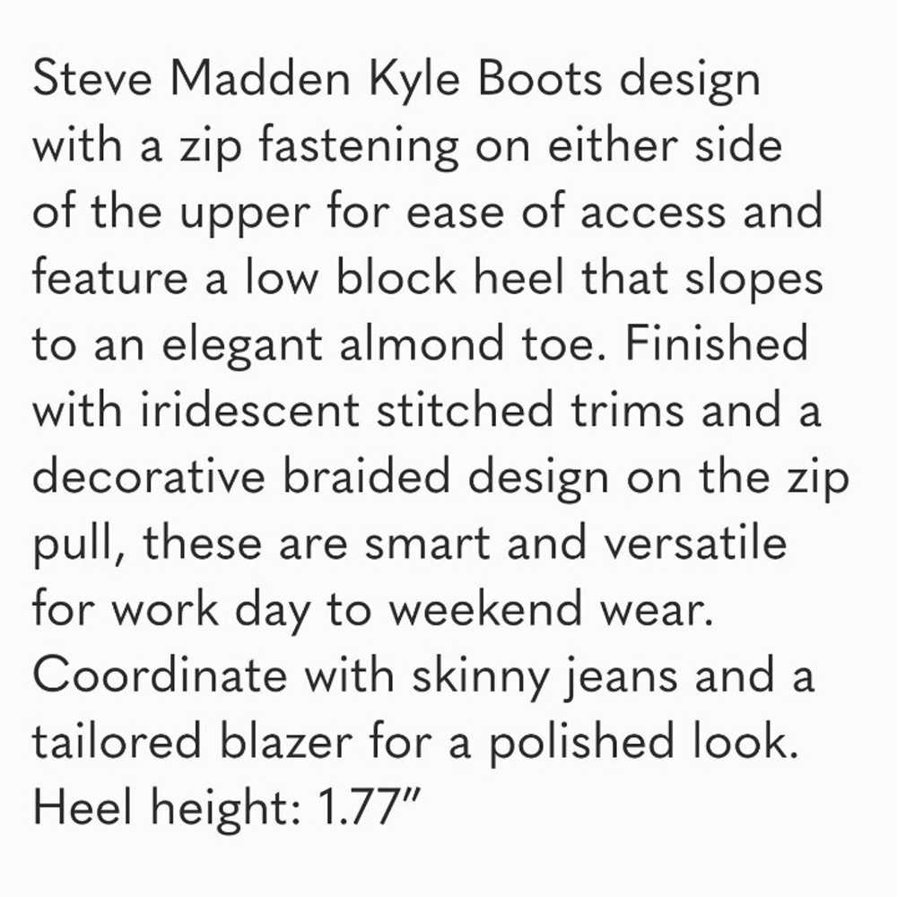 Steve Madden Leather Kyle Ankle Booties Boots 7 S… - image 7