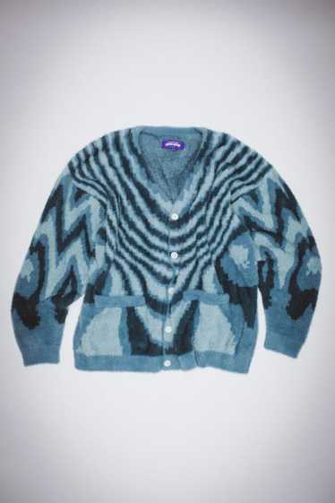 Fucking Awesome Acid Hairy Cardigan Teal Size Larg