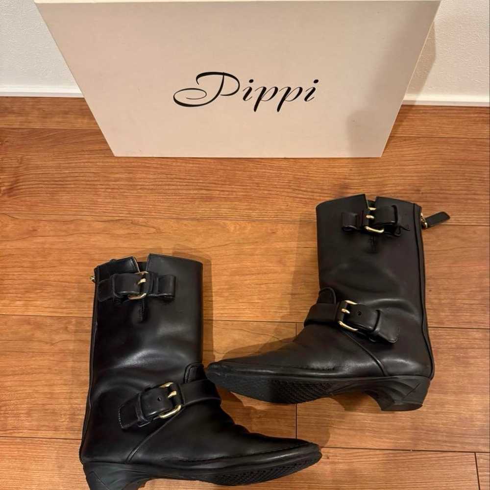 Pippi Engineer Boots Short Boots Size S Black - image 6