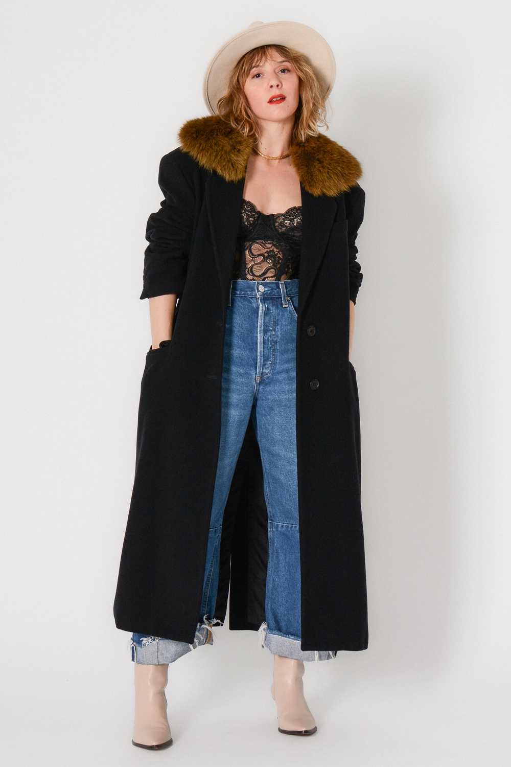 United Colors of Benetton Wool Fur Coat - image 1