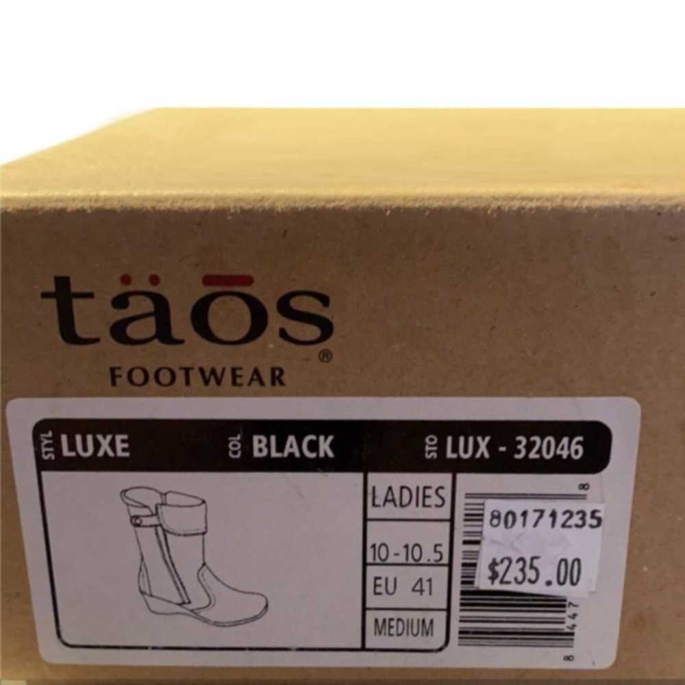 Taos Footwear Black Leather Boots. Wedge Heels. F… - image 10