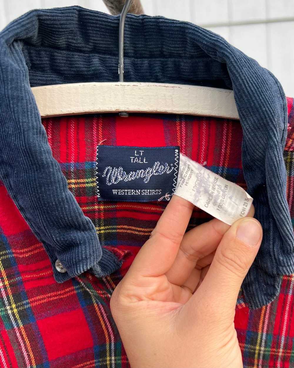 Wrangler 90s Western Flannel Shirt (L) | Used,… - image 3