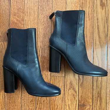 Tory Burch Black Leather Heeled Ankle Boots