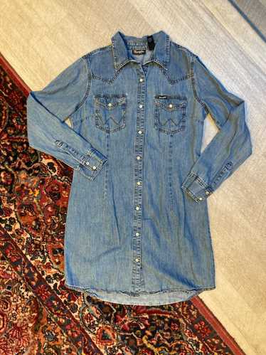 Wrangler Retro Denim Shirt Dress (M) | Used,…