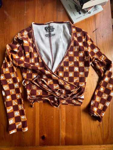 BIG BUD PRESS Checkered Wrap Top (M) | Used,…