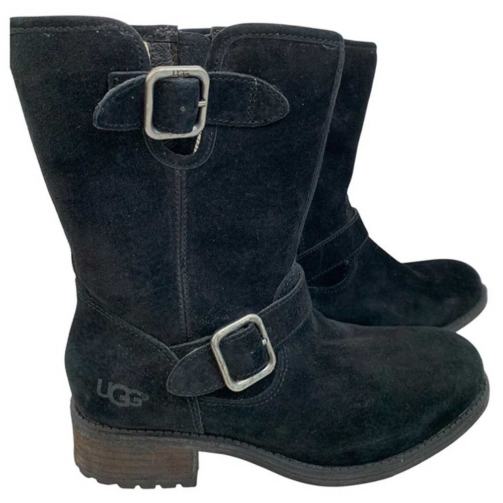 Womens 6 UGG Black Suede Chaney Mid-Calf Boots Sh… - image 8