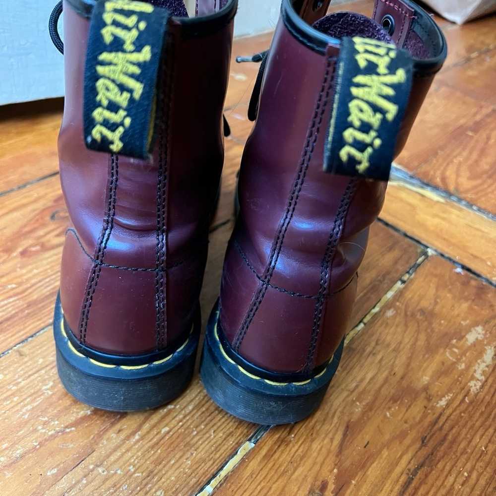 Doc Martens Lace up Boots in Burgundy, Womens siz… - image 3