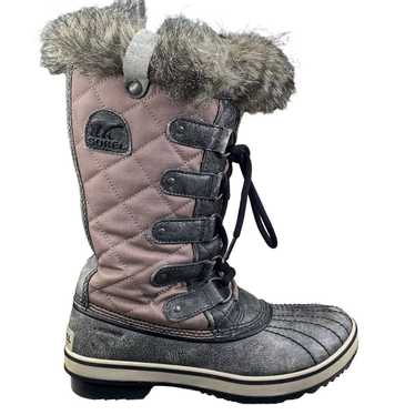 Sorel Women's Tofino Grey Distressed Winter Boots 