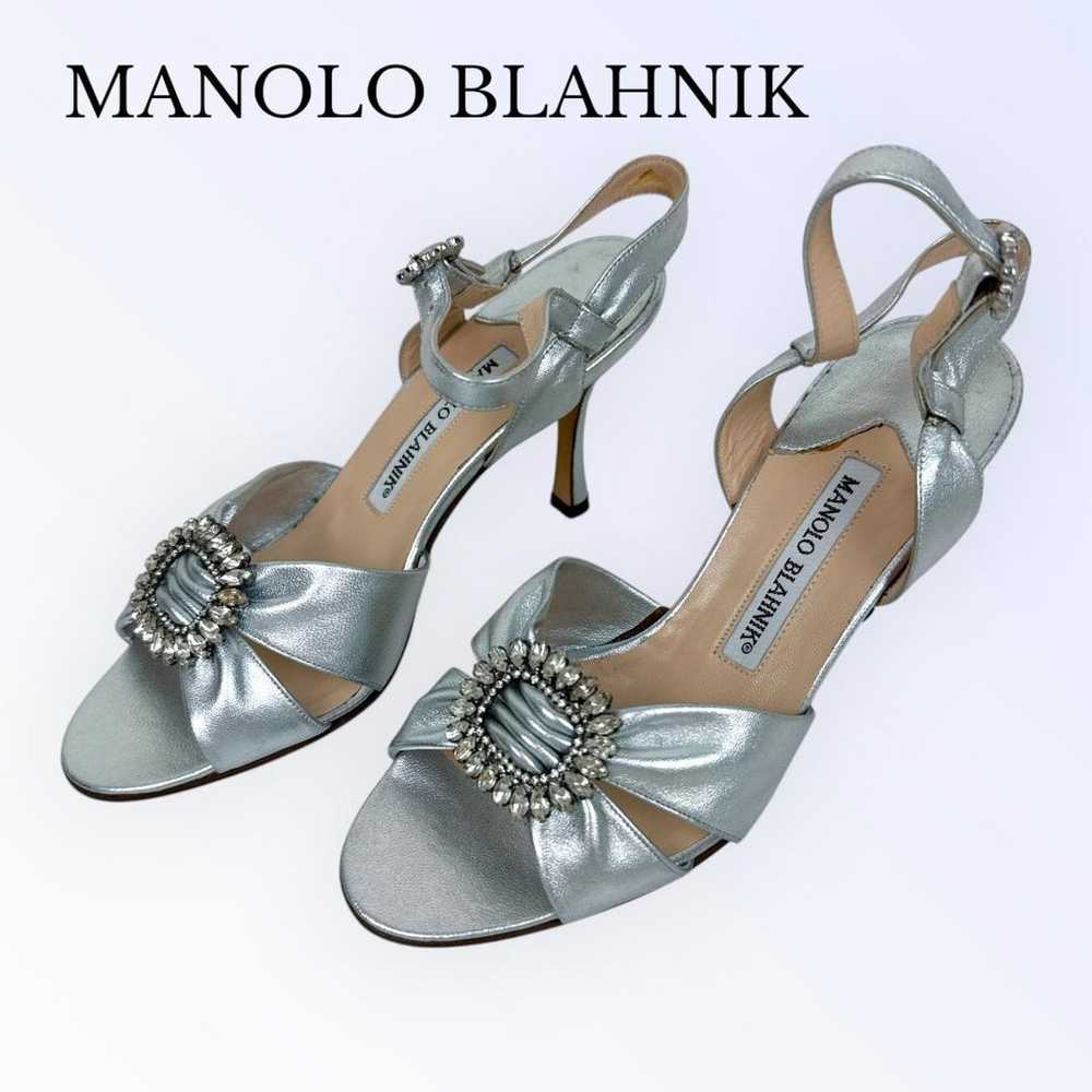 Manolo Blahnik Pumps High Heels Silver - image 1