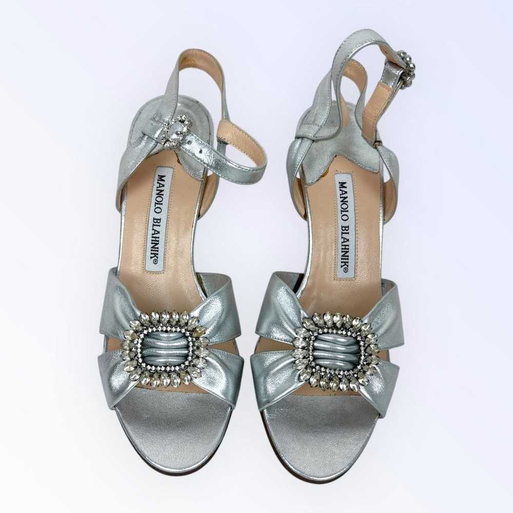 Manolo Blahnik Pumps High Heels Silver - image 2