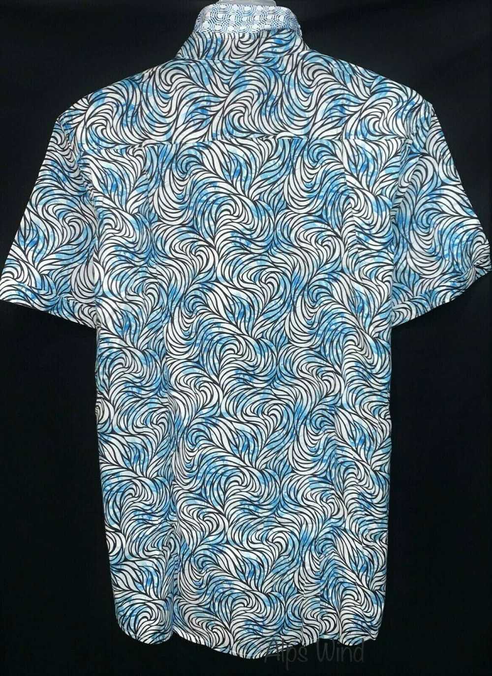 Robert Graham Blue White Geometric Paisley Size M - image 4