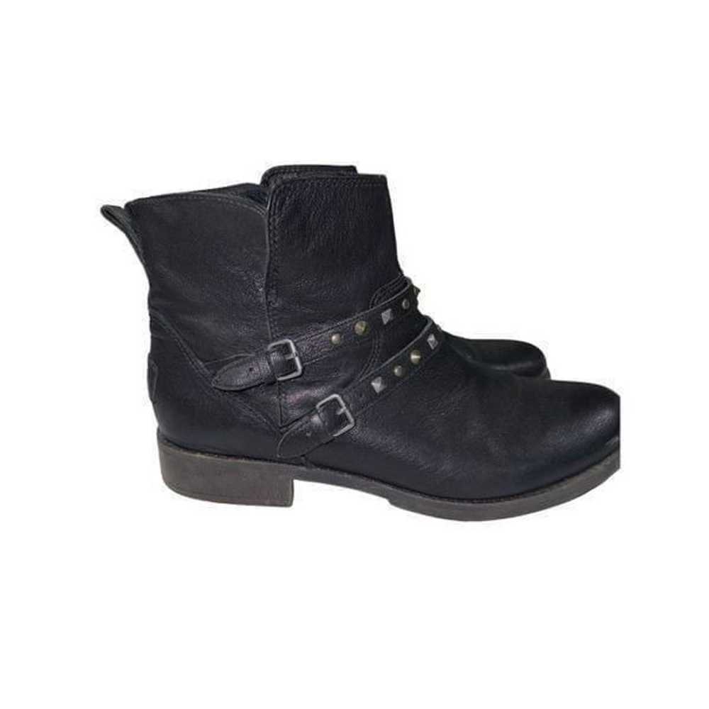 UGG Camile Black Leather Studded Strappy Ankle Bo… - image 3