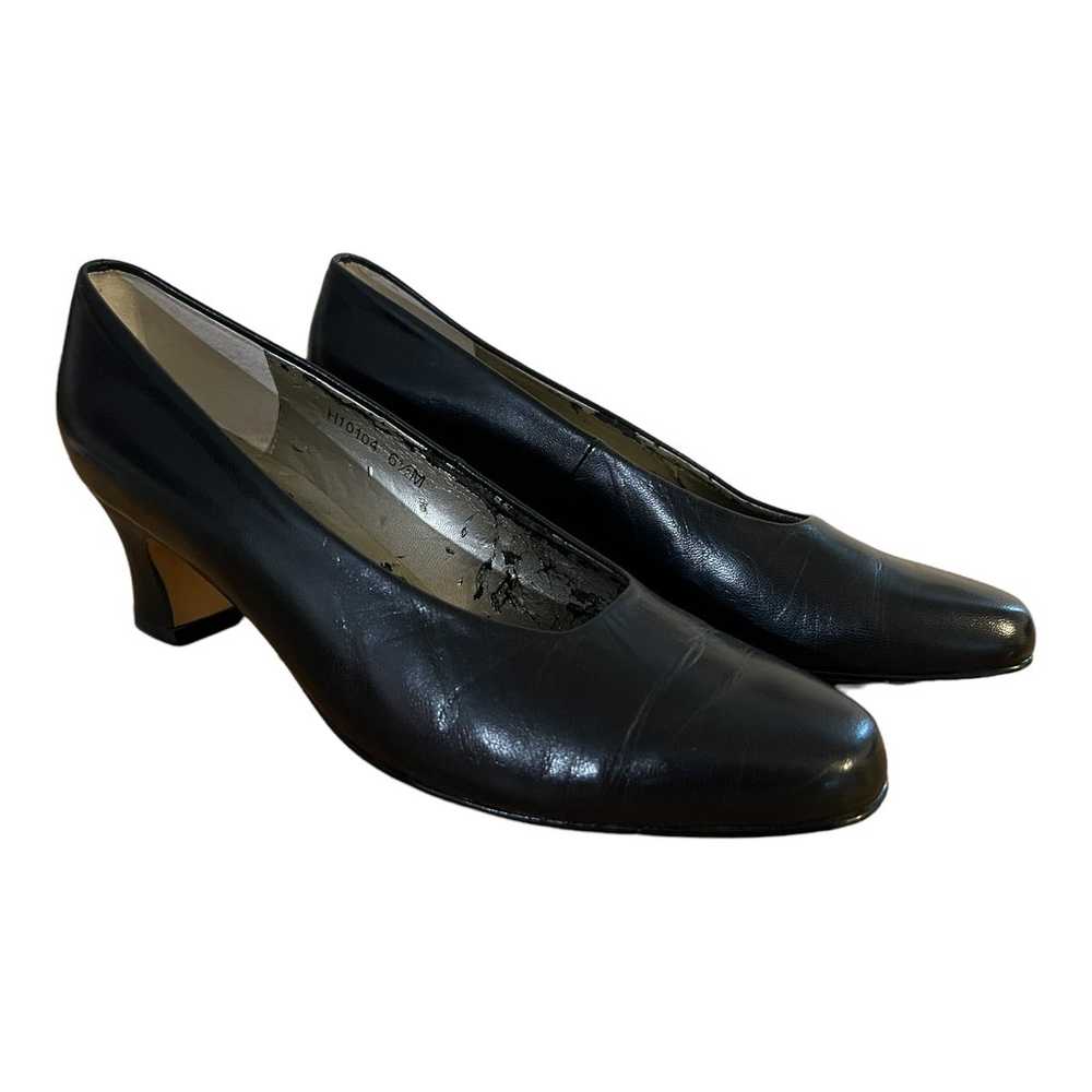 Vintage Ros Hommerson Black Classic Pumps Leather… - image 1