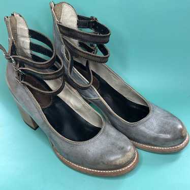 Freebird Randi Leather Platform Heels Size 10 Gra… - image 1