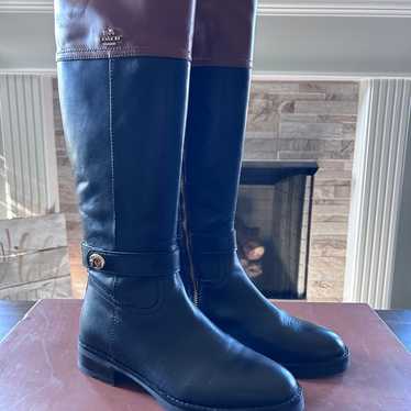 Coach Eva Mat Calf Leather Riding Boots