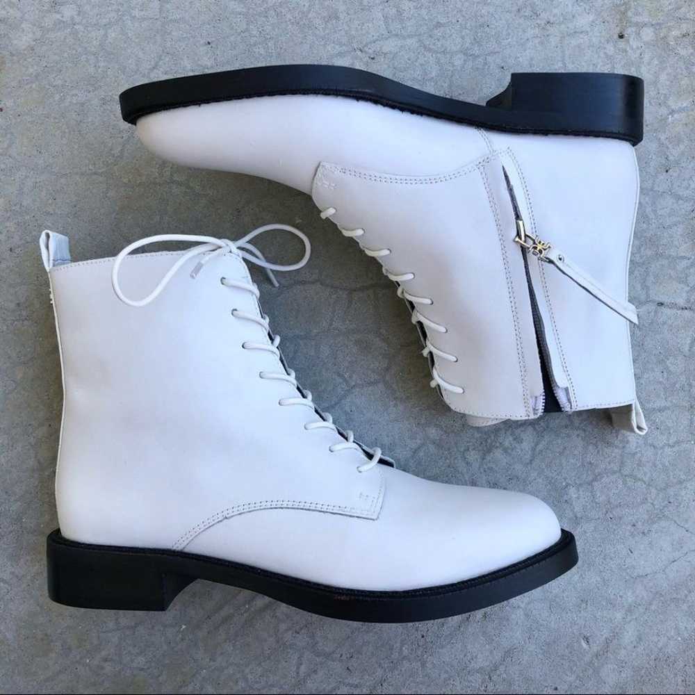 Sam Edelman Nina Combat Boots White lace up style… - image 3