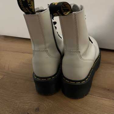 Dr. Martens white platform