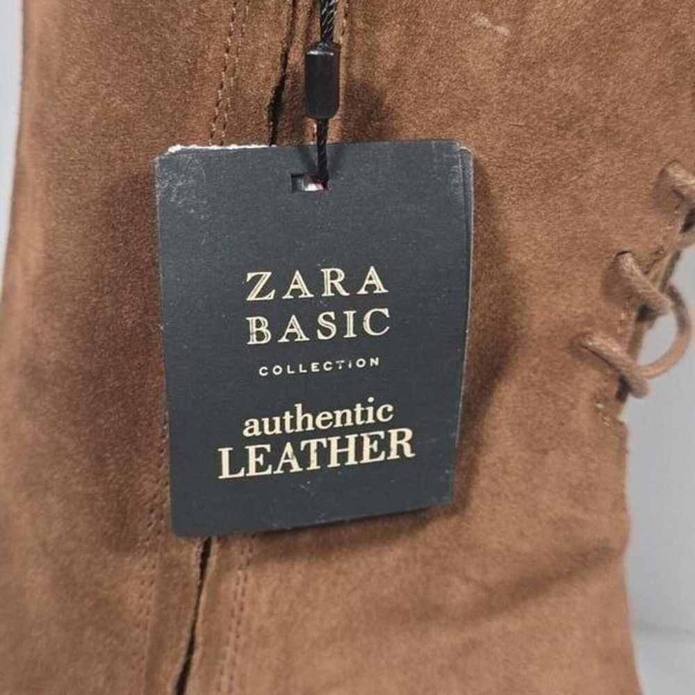 Zara Collection Suede Boots Womens US 8 Brown Cam… - image 12