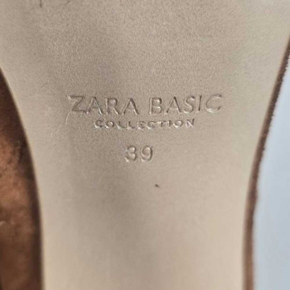 Zara Collection Suede Boots Womens US 8 Brown Cam… - image 7