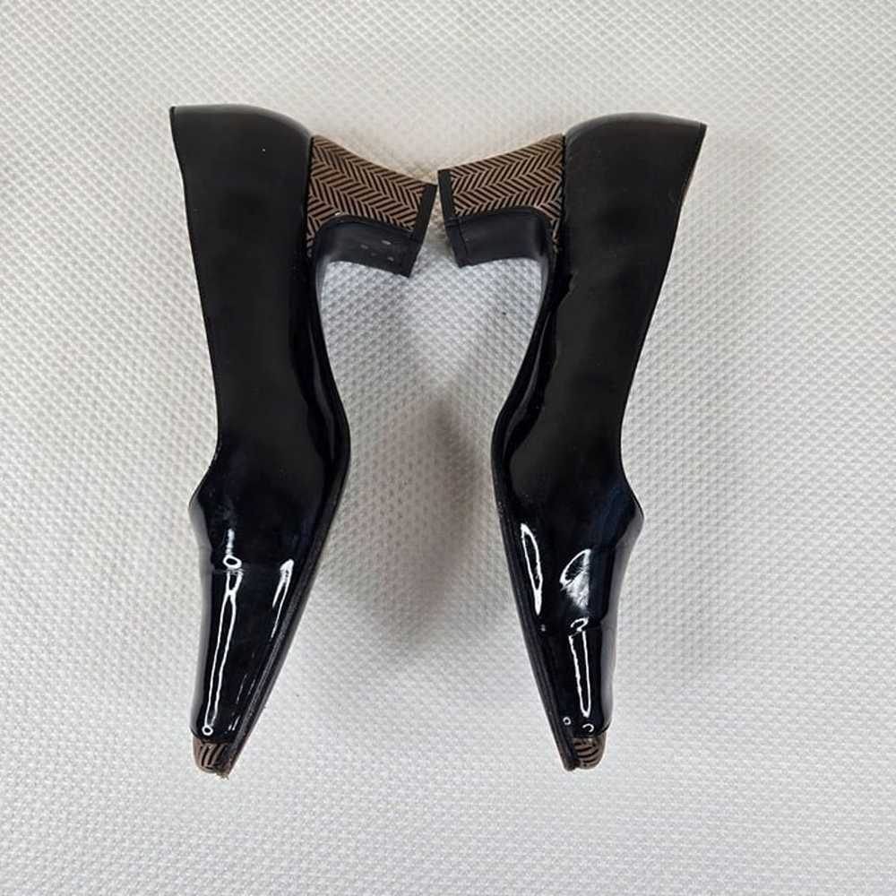 Vintage 60s Mod Patent Leather Shoes Size 6 Black… - image 8