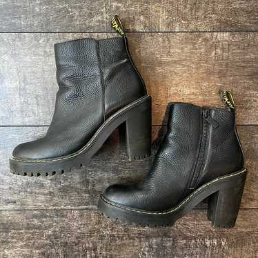 Dr Marten Magdalena Black Brown Ankle Booties hot