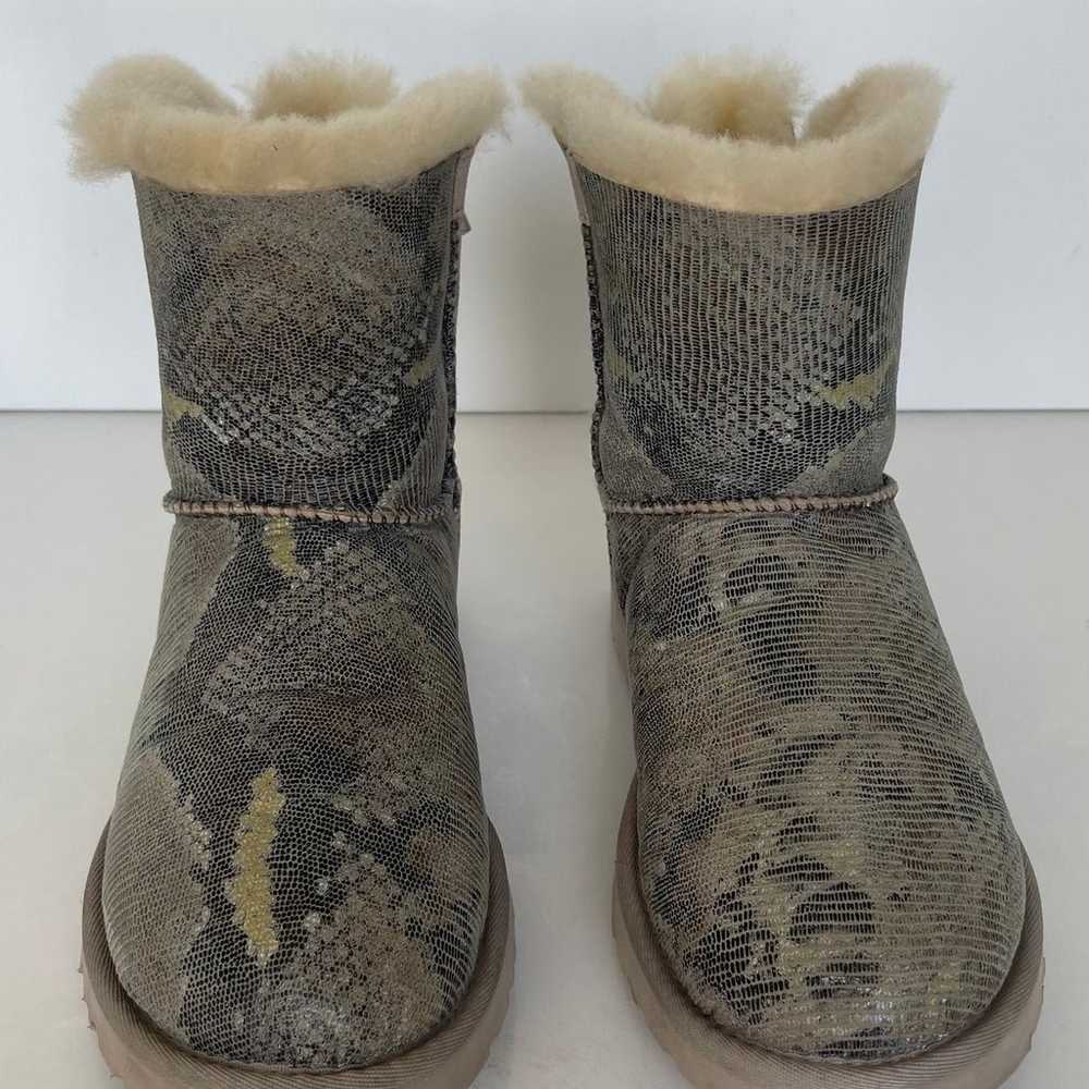 UGG Australia Mini Bailey Bow Snake Leather Sheep… - image 10