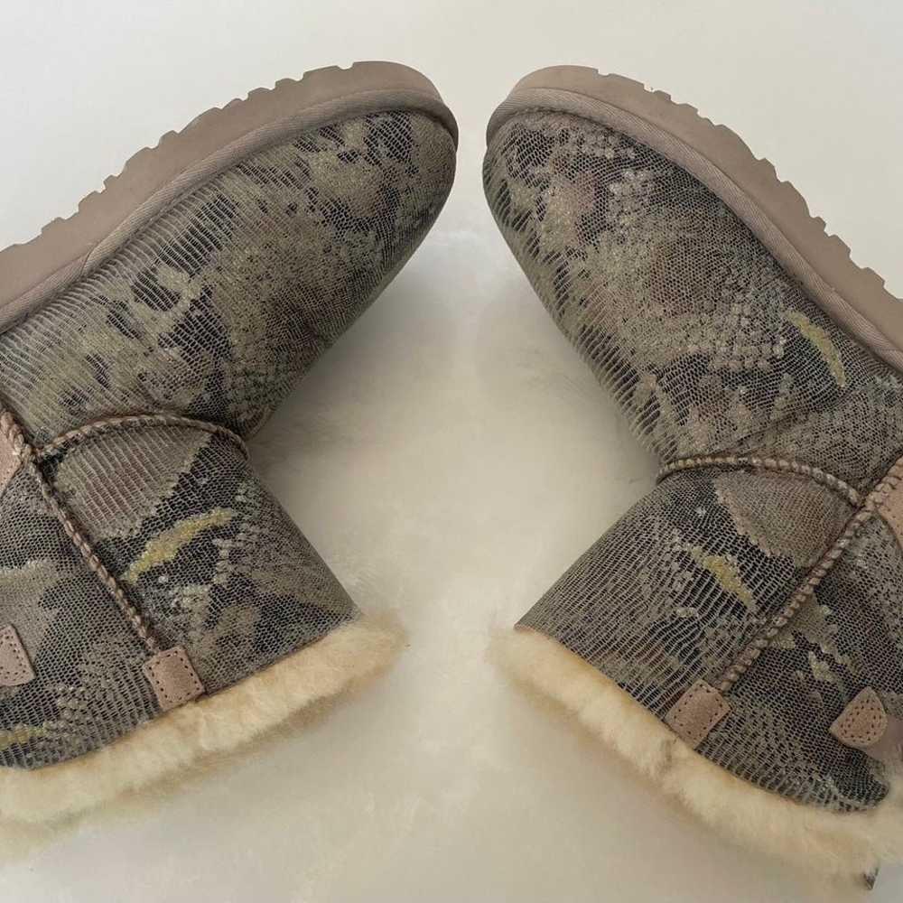 UGG Australia Mini Bailey Bow Snake Leather Sheep… - image 11