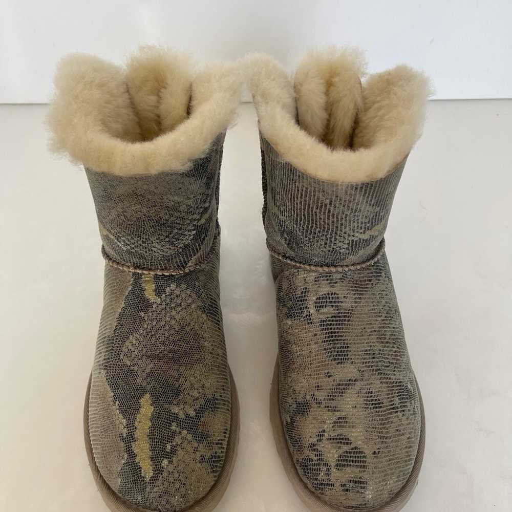 UGG Australia Mini Bailey Bow Snake Leather Sheep… - image 9