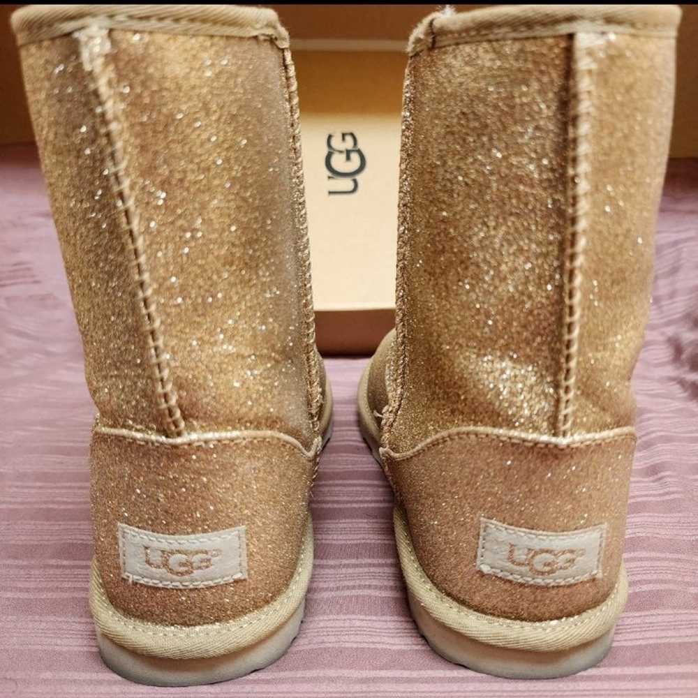 Classic UGG Gold Glitter Boots Girls Size 6 Women… - image 4