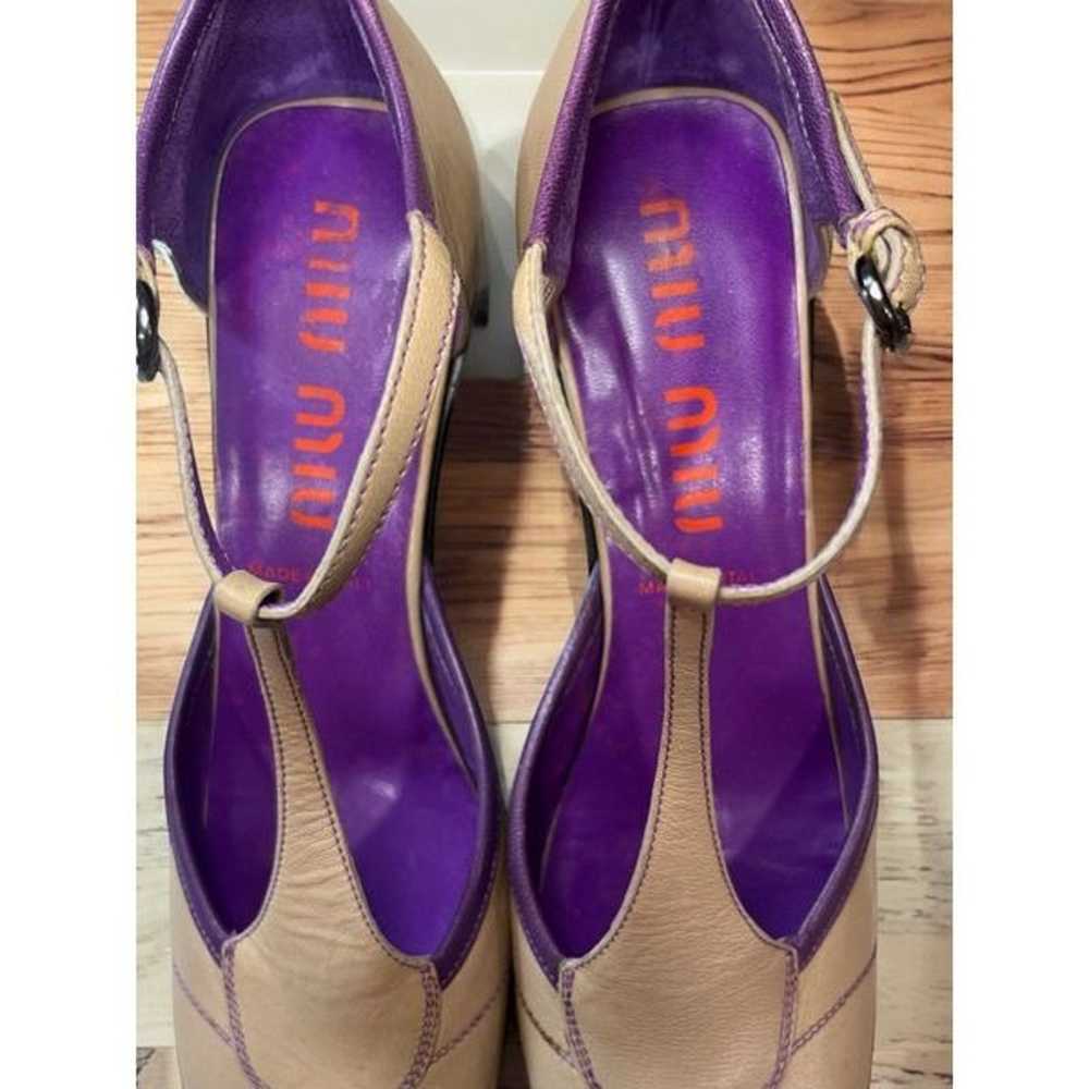 Vintage Miu Miu Leather Mary Janes Size 38 - image 5