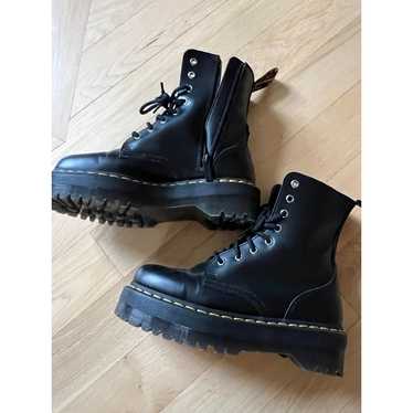 Dr. Martens Platform Black Leather Boots