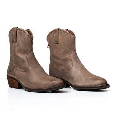 Born Women Wynd Taupe Leather Western Cowboy Ankl… - image 1