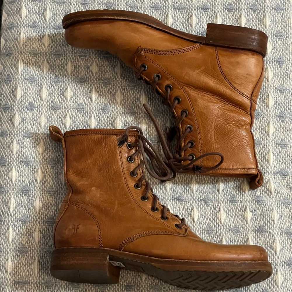 Frye Women's Lace-up Ankle Boots - Warm Brown EUC… - image 3