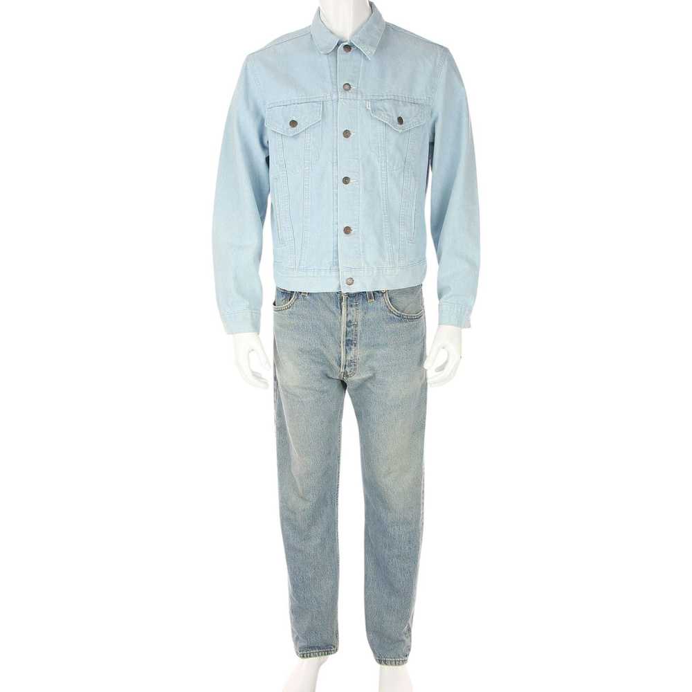 Levi's 70s Levi's Baby Blue Denim Trucker Jacket M - image 2