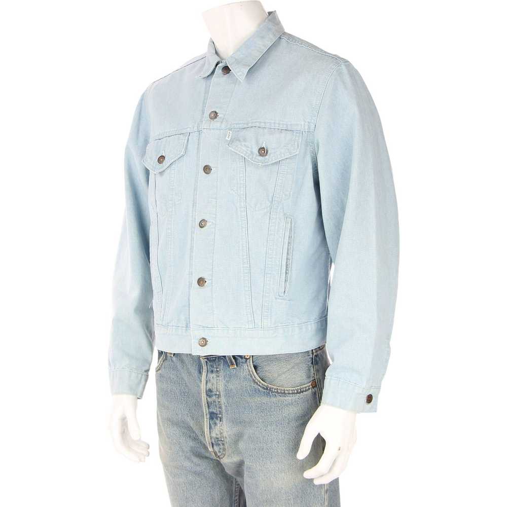 Levi's 70s Levi's Baby Blue Denim Trucker Jacket M - image 3