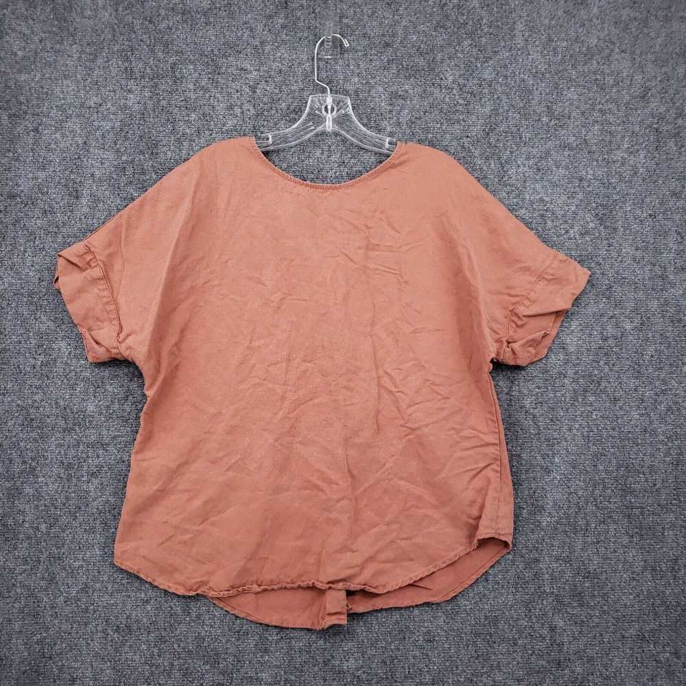 Vivetta Vetta Top Womens XL Orange Clay Linen The… - image 2