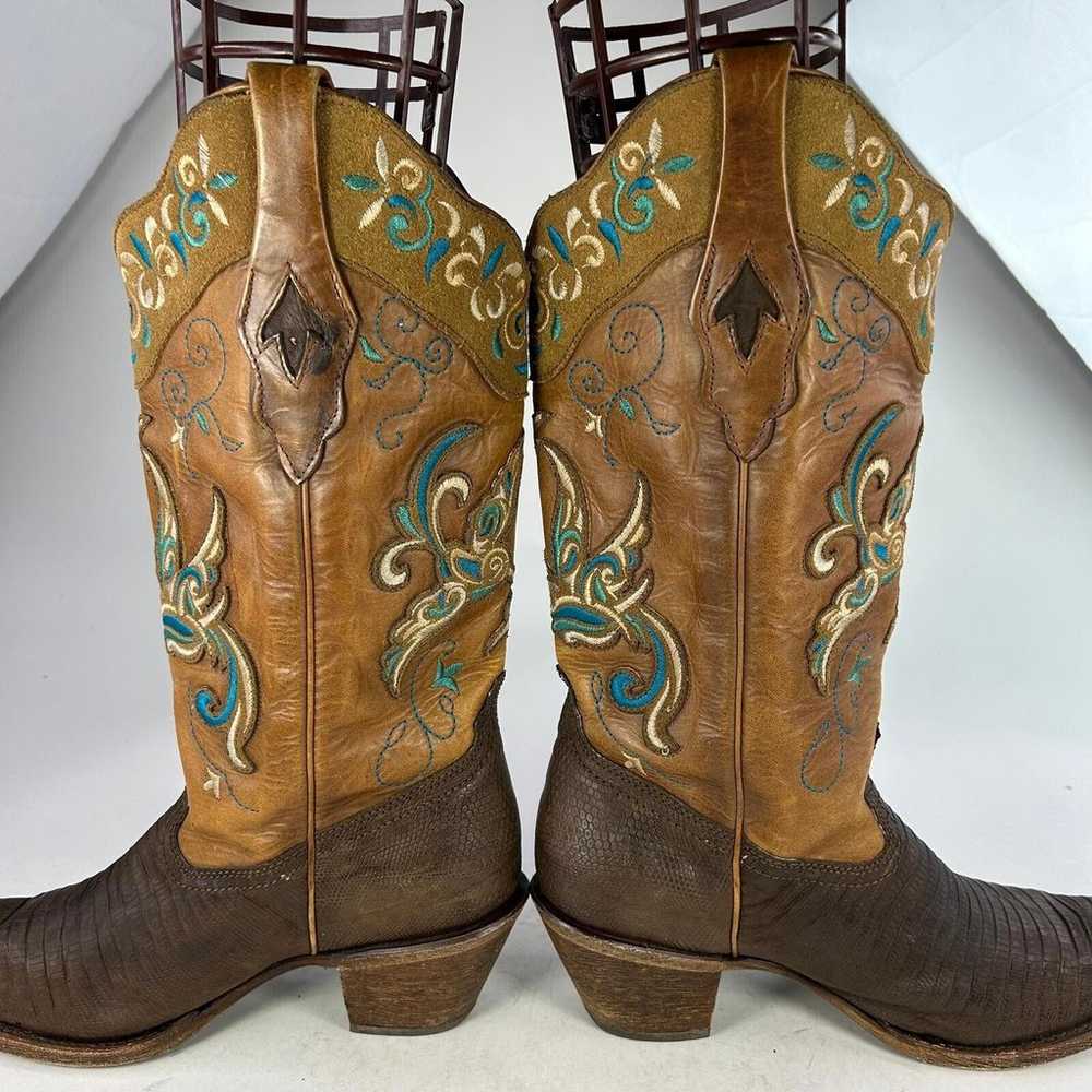 Corral Women's Tobacco Teju Lizard Cowboy Boots U… - image 10