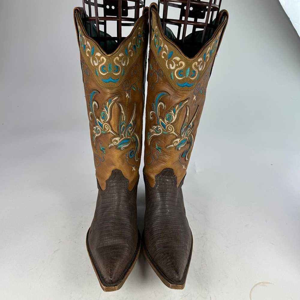 Corral Women's Tobacco Teju Lizard Cowboy Boots U… - image 3