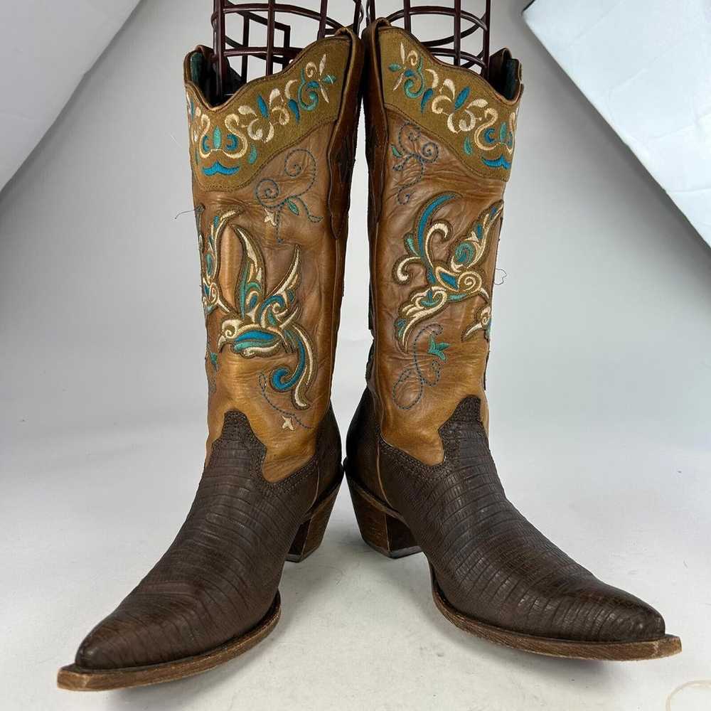 Corral Women's Tobacco Teju Lizard Cowboy Boots U… - image 4