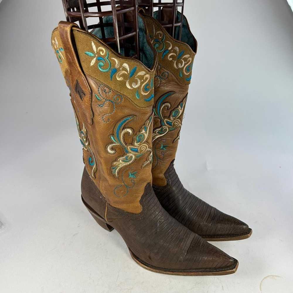 Corral Women's Tobacco Teju Lizard Cowboy Boots U… - image 5