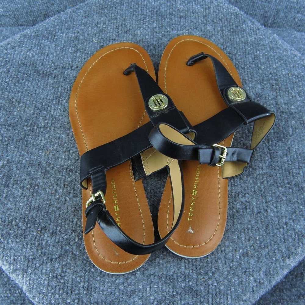 Tommy Hilfiger Women Thong Sandal Shoes Black Syn… - image 6