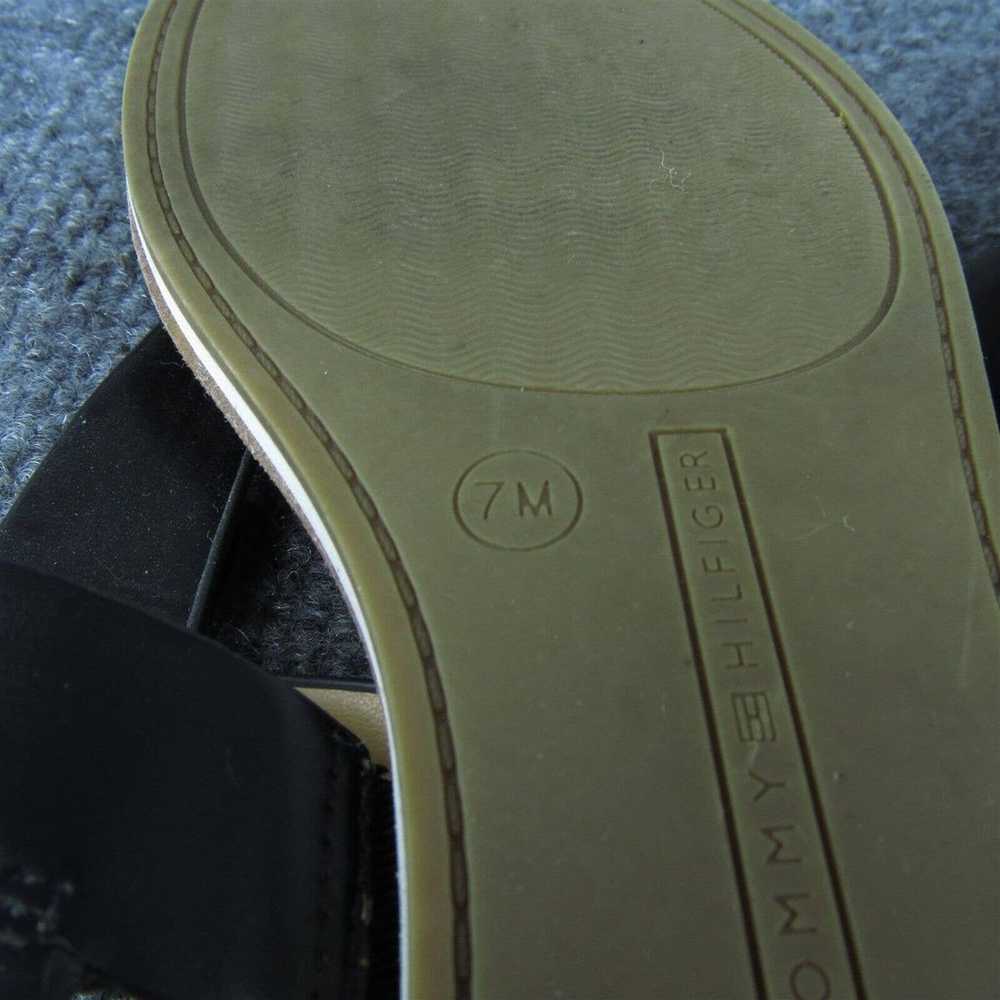 Tommy Hilfiger Women Thong Sandal Shoes Black Syn… - image 9