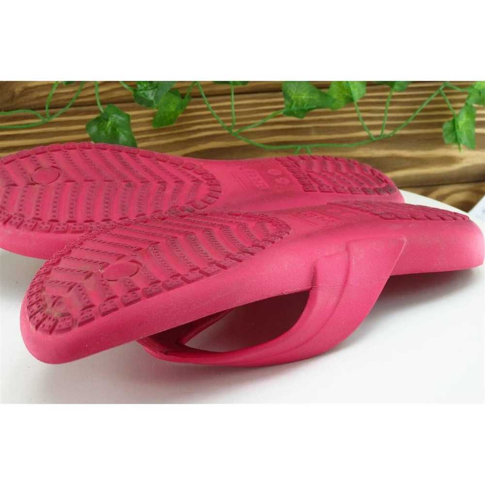 Crocs Sz 9 M Hot Pink Flip Flop Synthetic Women S… - image 10