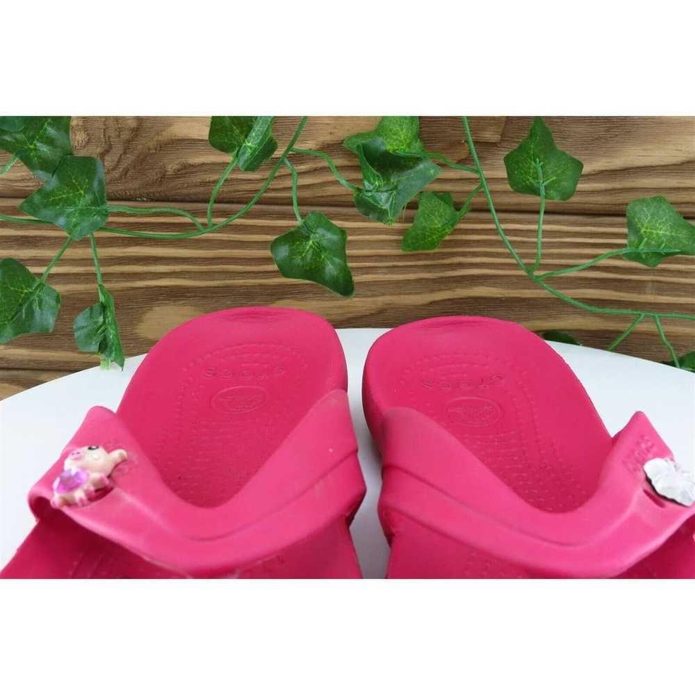 Crocs Sz 9 M Hot Pink Flip Flop Synthetic Women S… - image 3