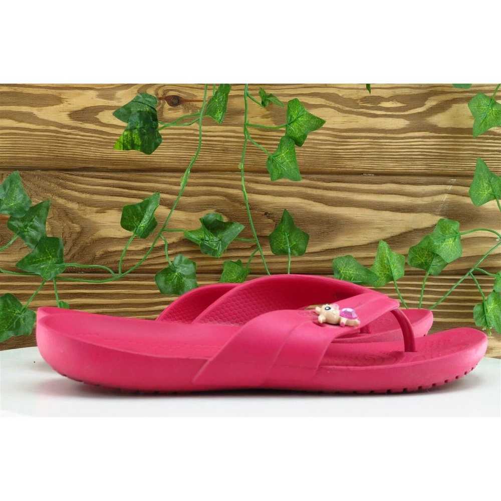 Crocs Sz 9 M Hot Pink Flip Flop Synthetic Women S… - image 5