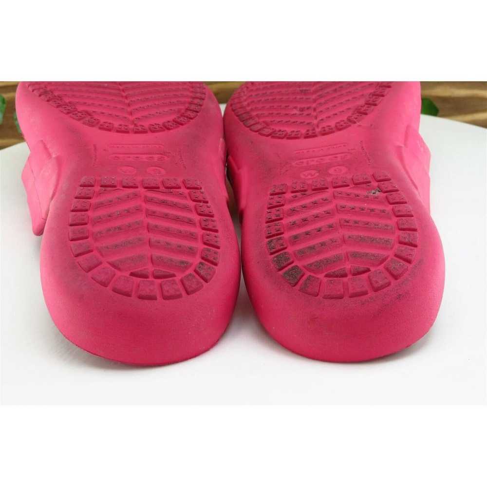 Crocs Sz 9 M Hot Pink Flip Flop Synthetic Women S… - image 7