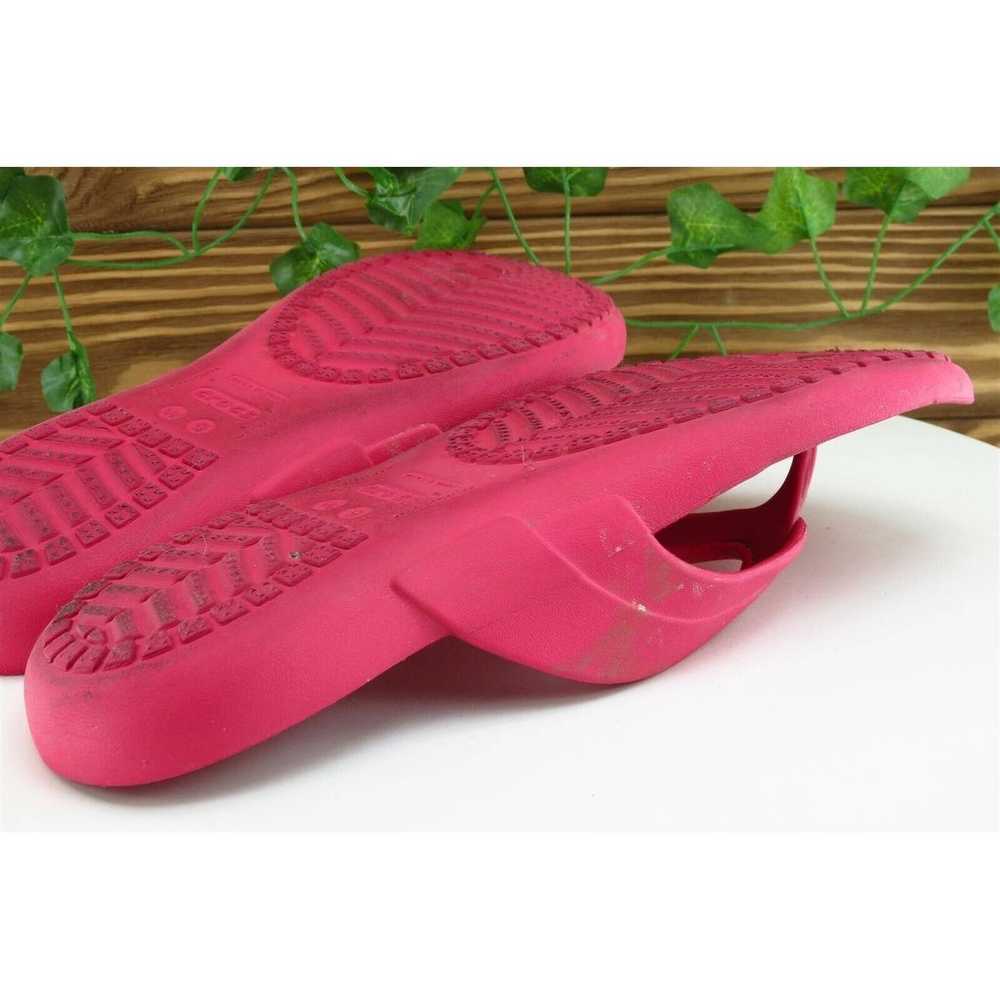 Crocs Sz 9 M Hot Pink Flip Flop Synthetic Women S… - image 8