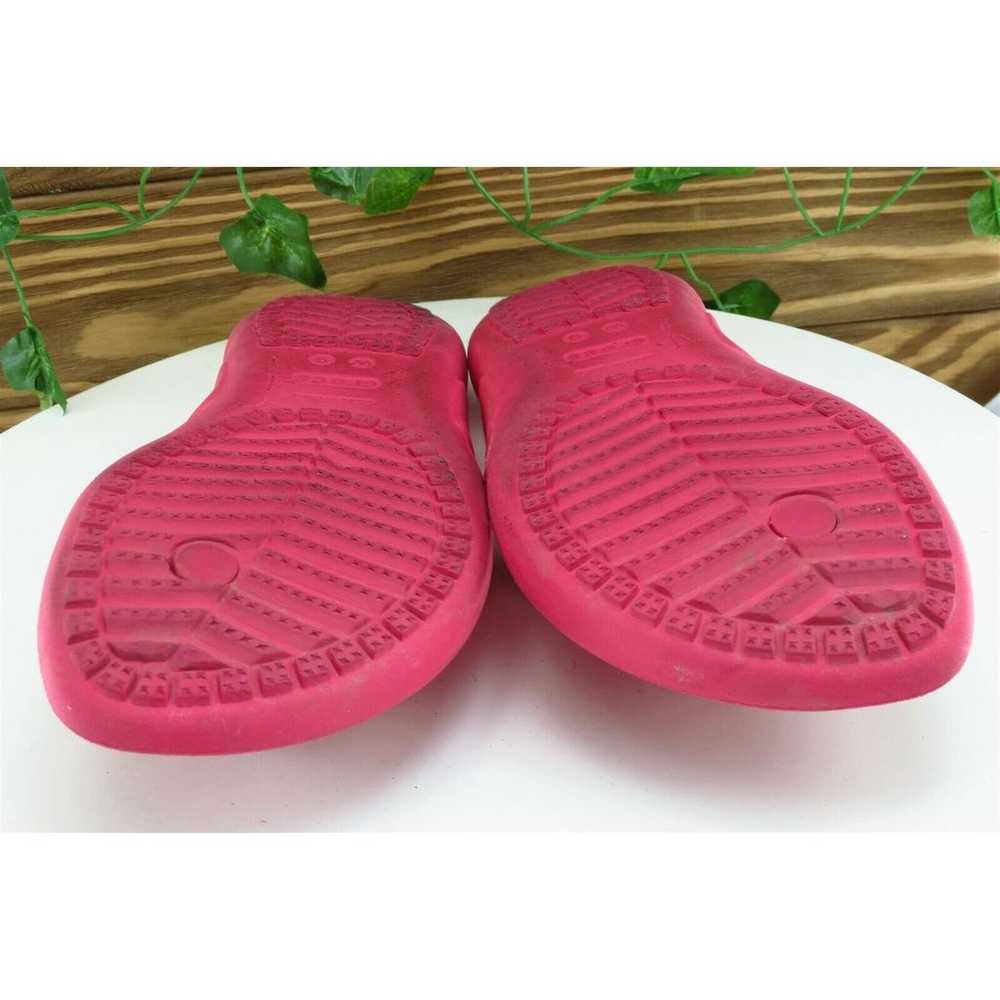 Crocs Sz 9 M Hot Pink Flip Flop Synthetic Women S… - image 9